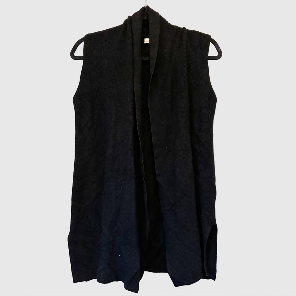 Twik black knit cardigan with pockets